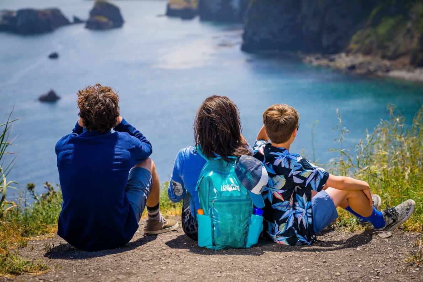 Marlyss looking at the views at the channel islands