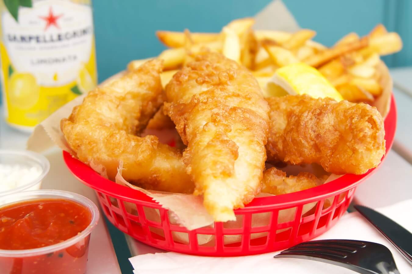 On the Alley Fish and chips at On the Alley Ventura